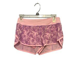 Ivivva Lululemon Girls Size 14 Speedy Shorts Run Gym Pink Floral with Pockets